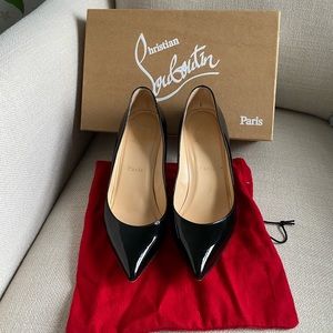 Christian Louboutin Piou Piou 85 patent calf heels